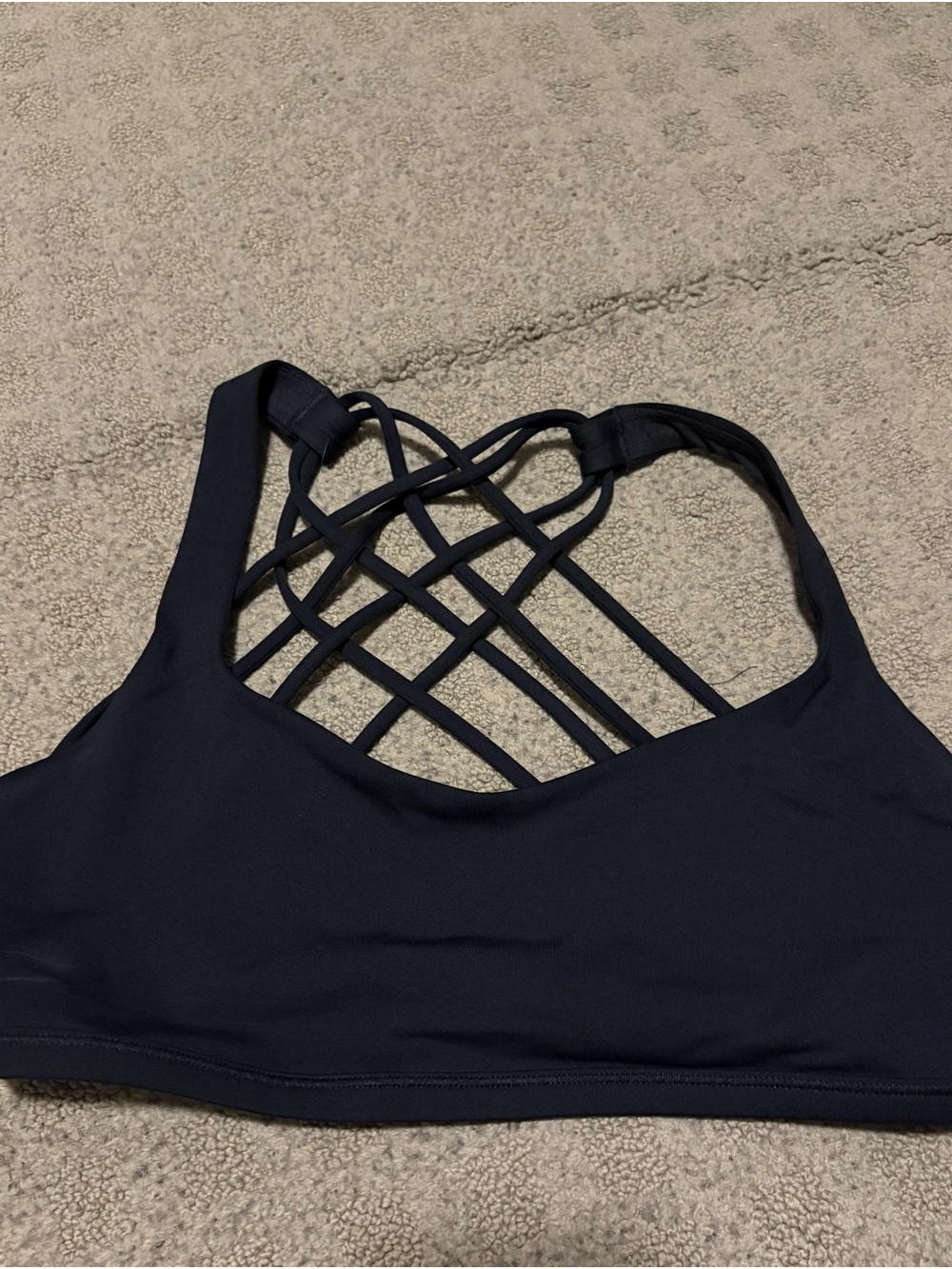 Lululemon Women’s Strappy Back Sports Sporty Top Black Size 6